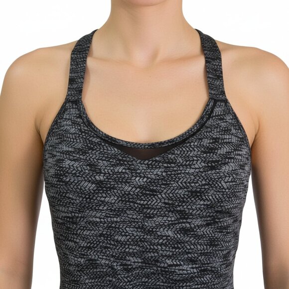 MPG Mondetta Travel Dress Racerback Black Gray Built in Shelf Bra Womens Medium - Picture 5 of 10